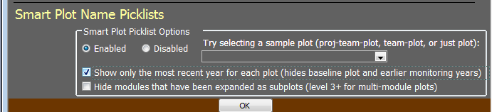 [screenshot of configuring plot picklist]