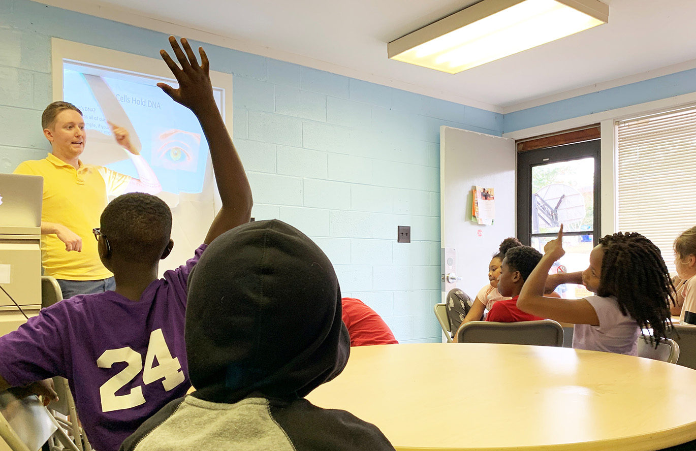 Evan at Boys and Girls Club