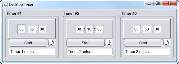 Java Desktop Timer